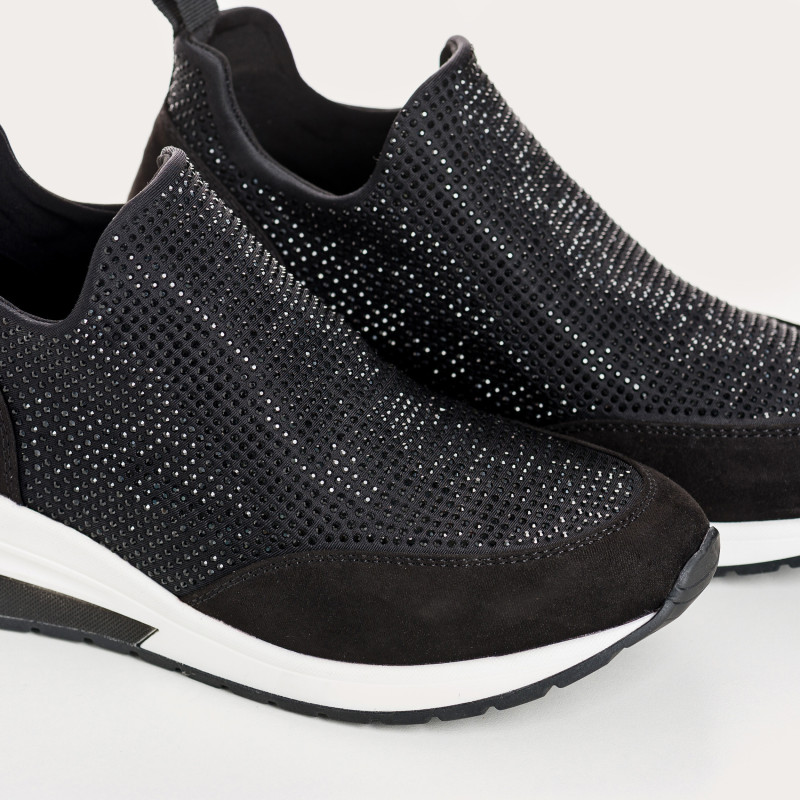 Baskets compensées en lycra