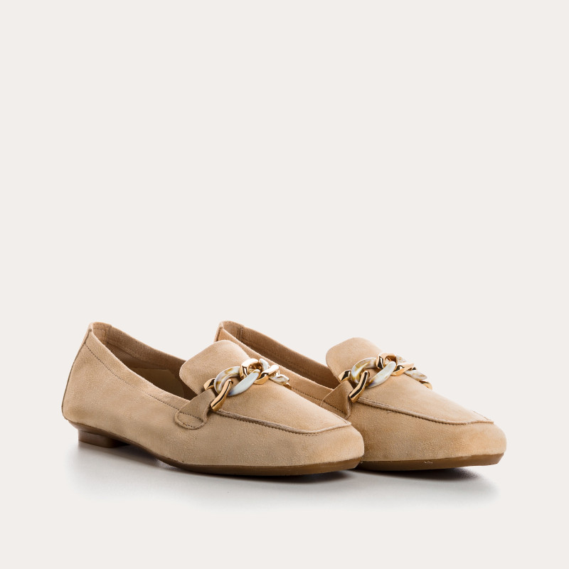 Mocassins Bijou Femme Cuir Velours - HOREL | Reqins
