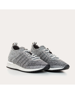 Baskets à lacets en lycra irisé pour femme