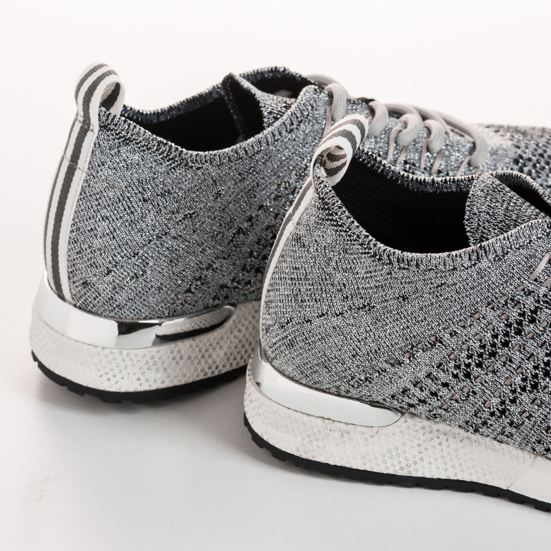 Baskets à lacets en lycra irisé pour femme