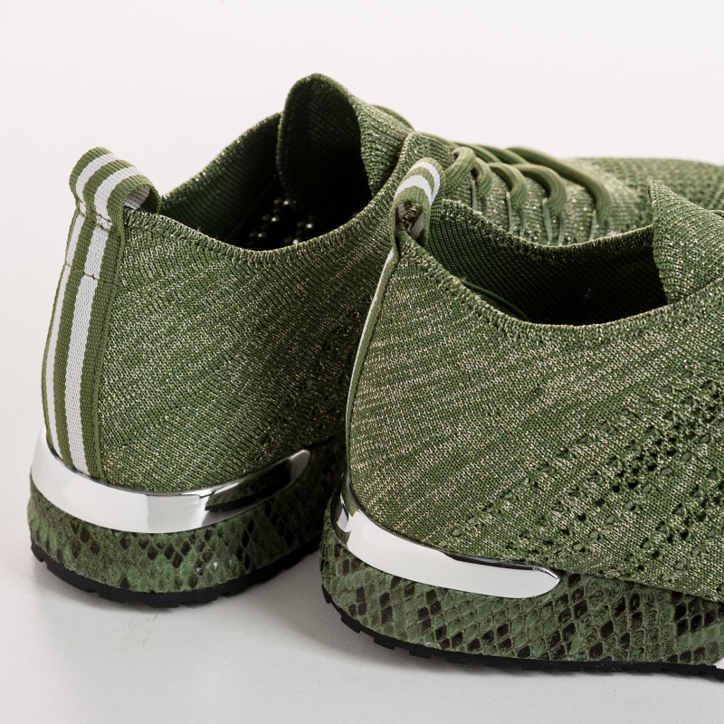 Baskets à lacets en lycra irisé pour femme