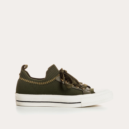 Baskets pour femme bicolore en tissu