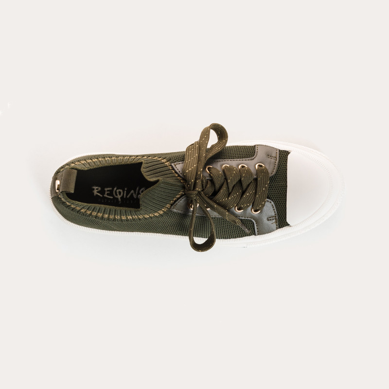 Sneakers for fabric two-tone woman