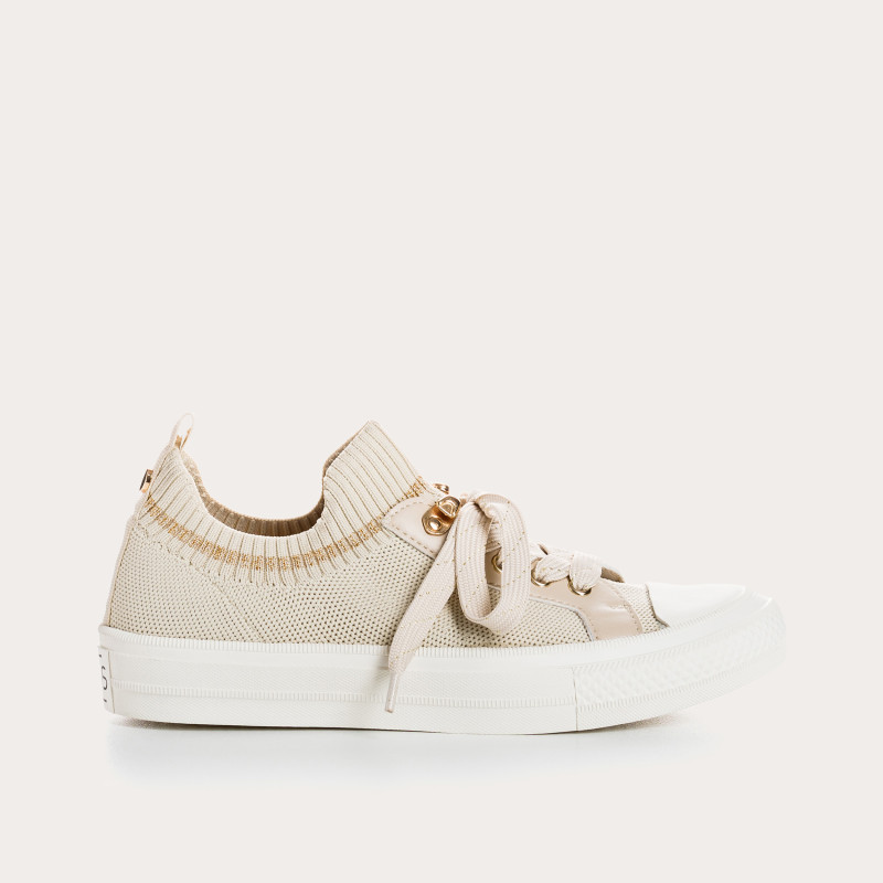 Baskets pour femme bicolore en tissu