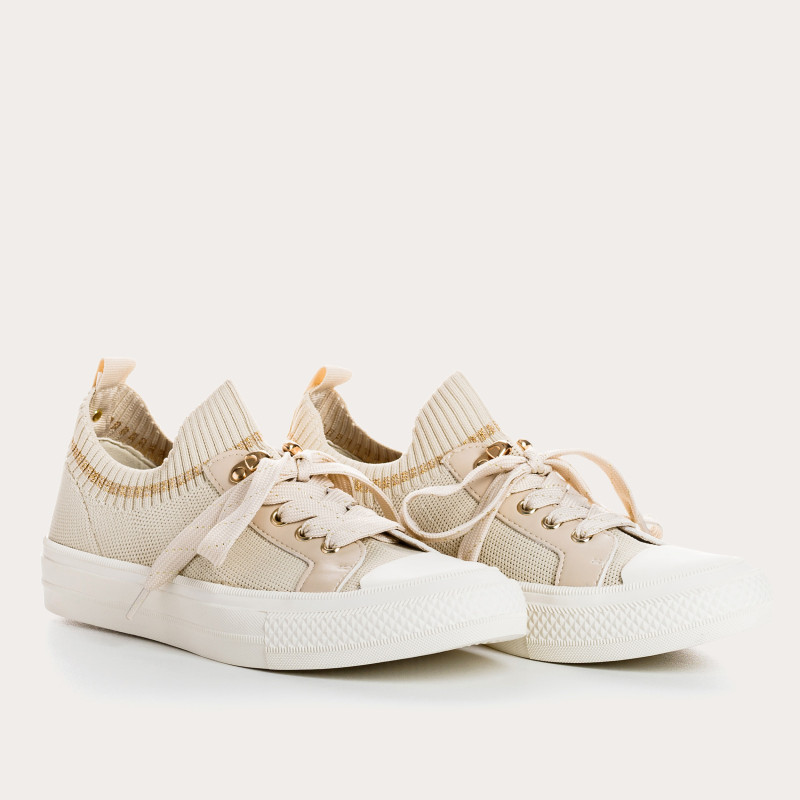 Sneakers for fabric two-tone woman