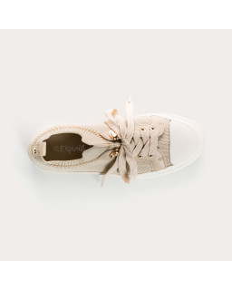 Sneakers for fabric two-tone woman