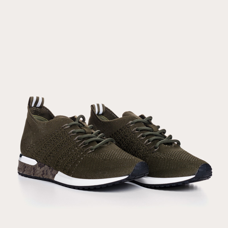 Lycra Khaki Women's Woman Sneakers