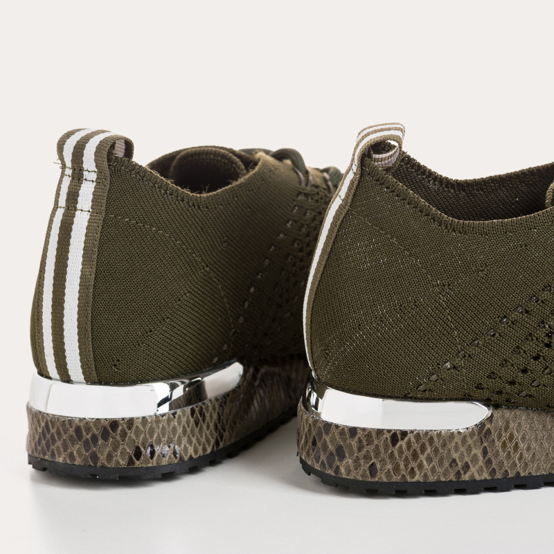 Lycra Khaki Women's Woman Sneakers