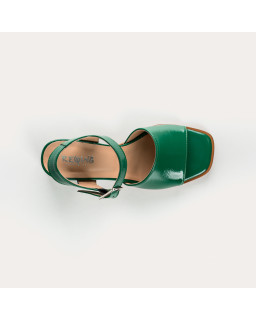 London Sandals - Woman Varnished Leather Heel Shoes | Reqins