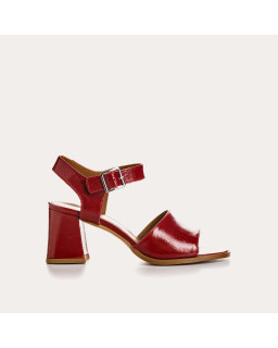 London Sandals - Woman Varnished Leather Heel Shoes | Reqins