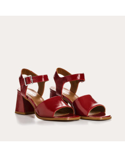 London Sandals - Woman Varnished Leather Heel Shoes | Reqins