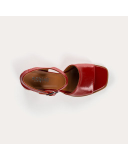 London Sandals - Woman Varnished Leather Heel Shoes | Reqins