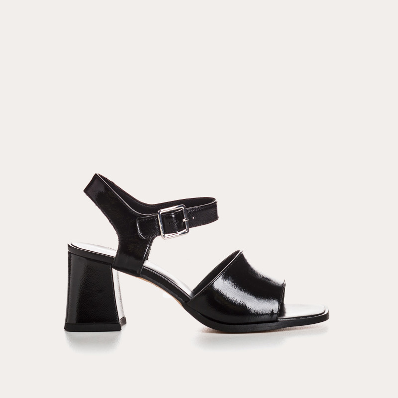 Sandales LONDON - chaussures à talons cuir vernis femme | REQINS