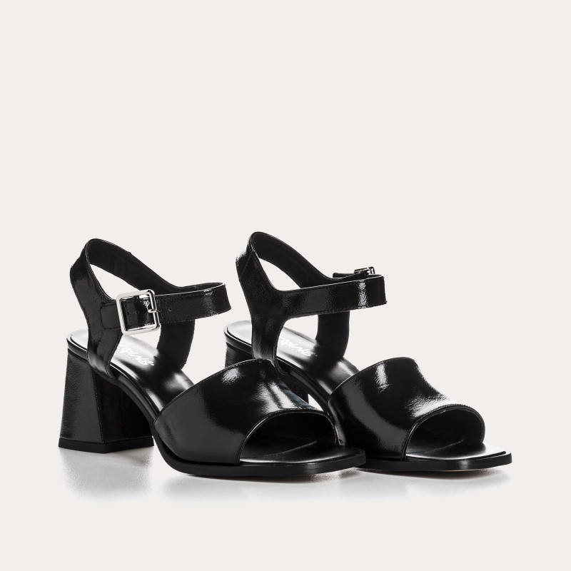 Sandales LONDON - chaussures à talons cuir vernis femme | REQINS