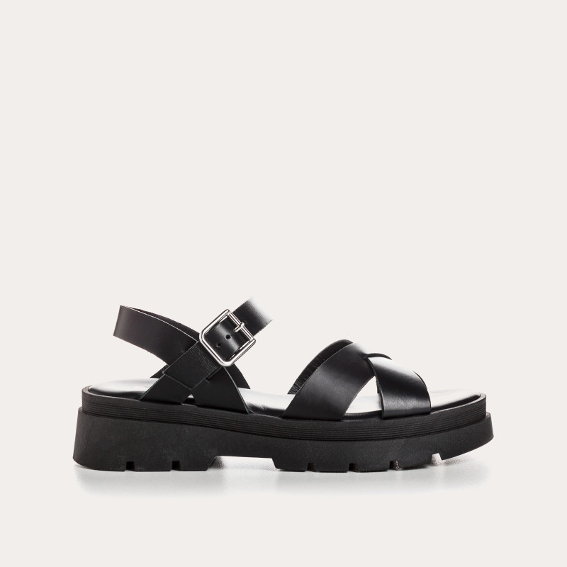 Louisa Sandals - Women's Shoes Chunky Sole Leather | Reqins