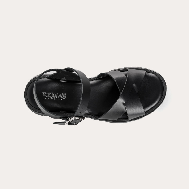 Louisa Sandals - Women's Shoes Chunky Sole Leather | Reqins