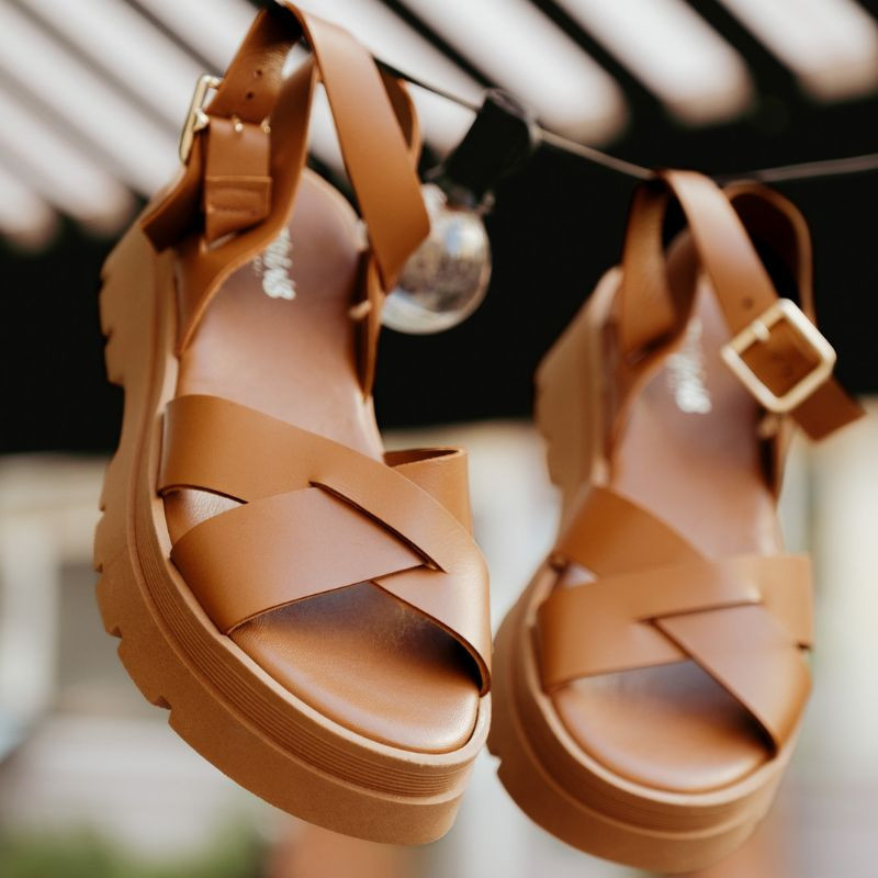 Louisa Sandals - Women's Shoes Chunky Sole Leather | Reqins