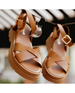 Sandales LOUISA - chaussures femme semelle chunky cuir | REQINS