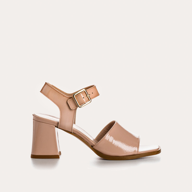 Sandales LONDON - chaussures à talons cuir vernis femme | REQINS