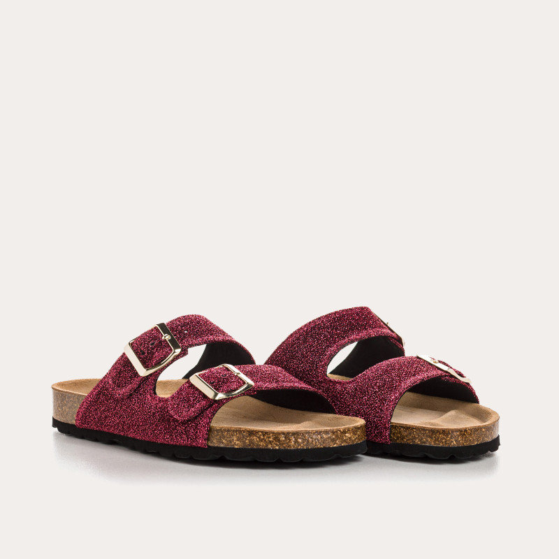 Nubia Bridles Sandals - Women's Lurex Leather Anatomical Shoes | Reqins