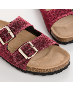 Nubia Bridles Sandals - Women's Lurex Leather Anatomical Shoes | Reqins