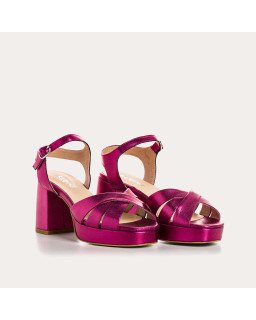 Sandales Plateformes Femme Eclat Cuir Métallisé - PADGE | Reqins