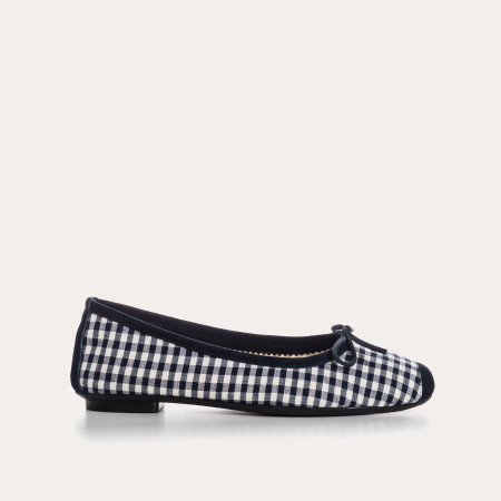 Ballerinas Women Vichy Velvet Leather - Harmony | Reqins