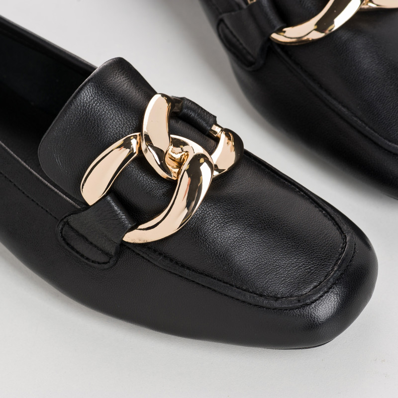 Mocassin Bijou Femme Cuir - HASTER | Reqins