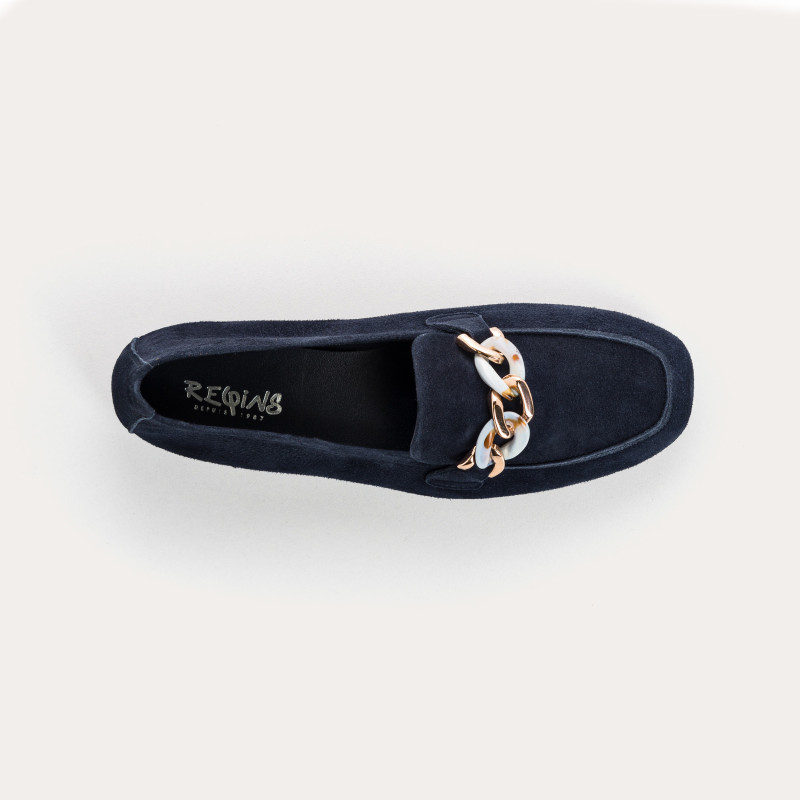 Mocassins Bijou Femme Cuir Velours - HOREL | Reqins