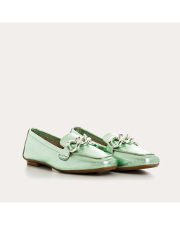 Moccasins Woman Leather Metallic - Hartaga | Reqins