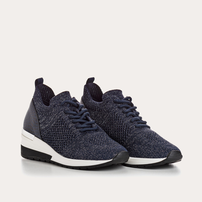 Women's crochet fabric lace top sneakers