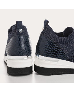 Women's crochet fabric lace top sneakers