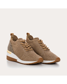 Baskets à lacets en tissu crochet pour femme