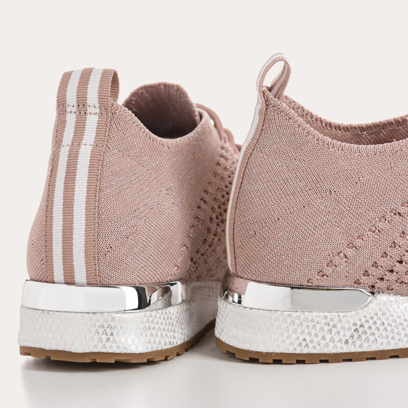 Baskets à lacets en lycra irisé pour femme