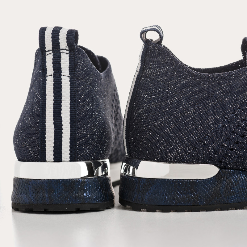 Baskets à lacets en lycra irisé pour femme