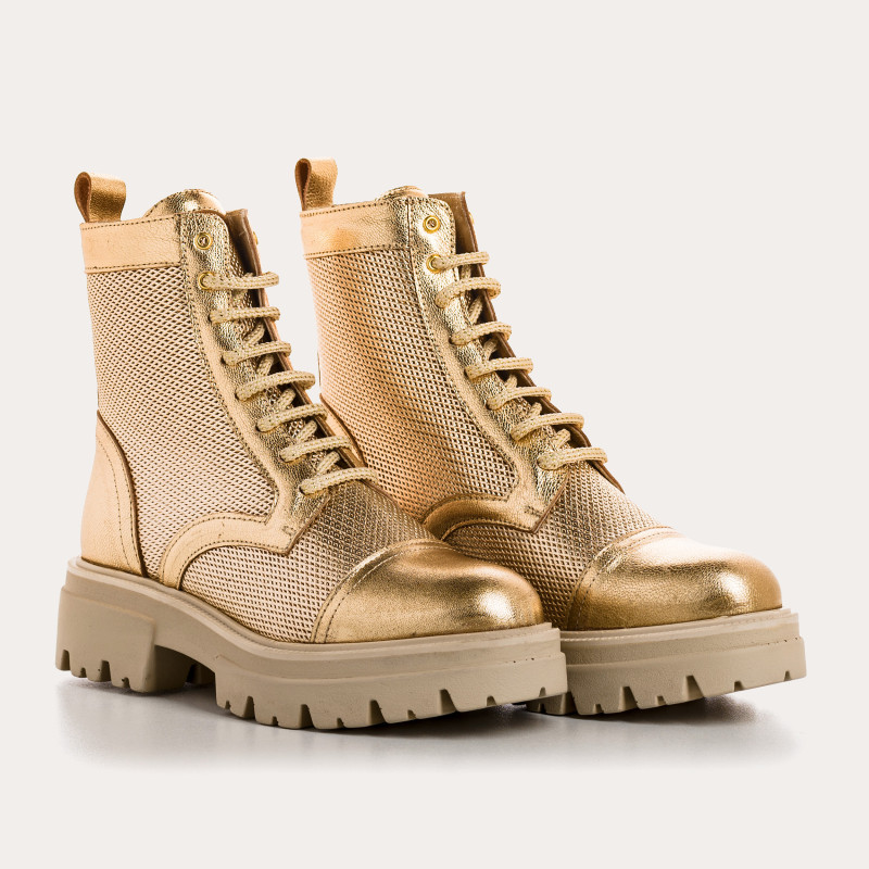 Boots Femme Cuir Perfo - DETROIT | Reqins