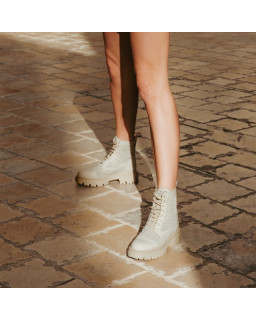 boots femme cuir perfo | reqins