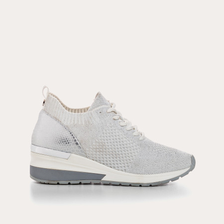 Women's crochet fabric lace top sneakers