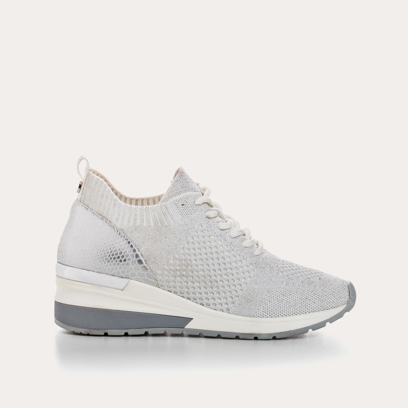 Women's crochet fabric lace top sneakers