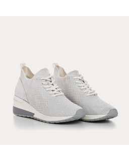 Women's crochet fabric lace top sneakers