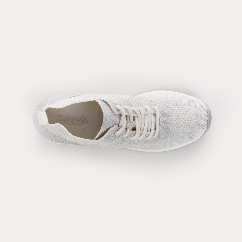 Baskets à lacets en tissu crochet pour femme