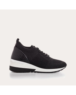 Women's crochet fabric lace top sneakers