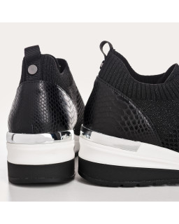 Women's crochet fabric lace top sneakers