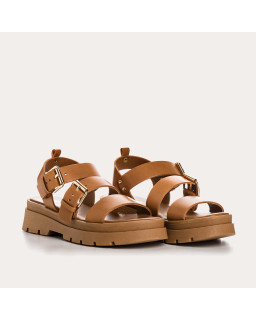 Sandales Semelle Crantée Femme Cuir - LOGAN | Reqins