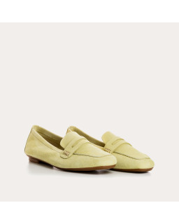 COLLAGE MOCASSINS SQUARE TOP OF VELVET LEATHER