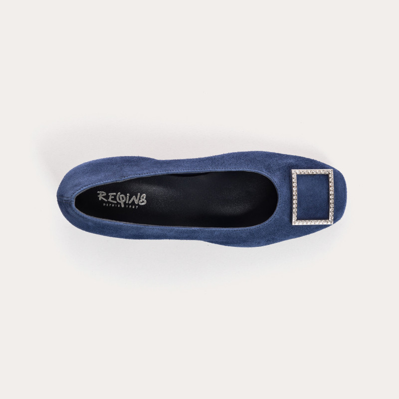 Ballerinas Jewel with Velvet Leather - Karisse | Reqins