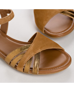 Besse Flat Sandals - Women's Leather Flange Shoes | Reqins