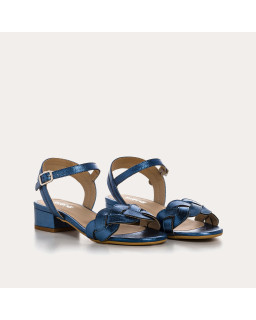Portimao Sandals - Women's Metallic Leather Flange Shoes | Reqins