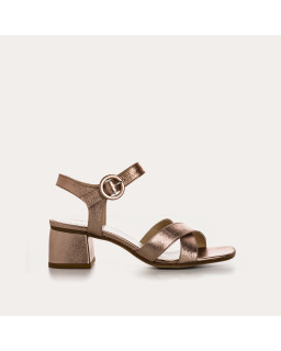 Sandales OLYMPIA - chaussures à brides cuir métallisé femme | REQINS