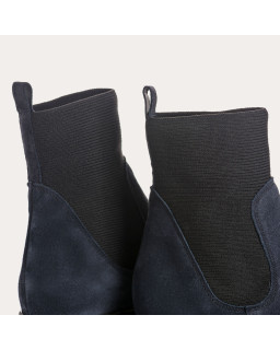 Boots chelsea velvet leather with elastic